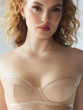 Mesh Strapless Bra